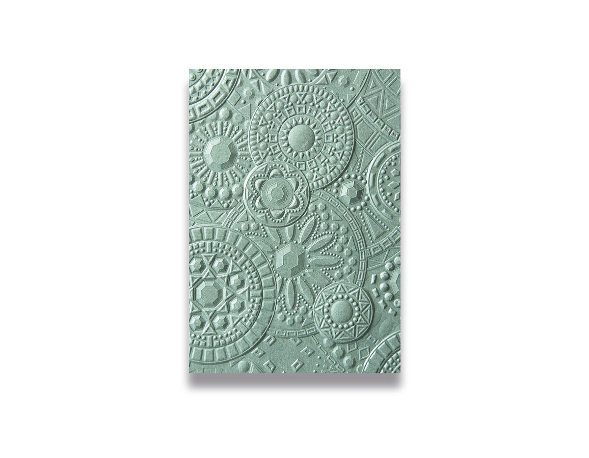 E663206 Placa de textura 3D TEXTURED IMPRESSIONS Mosaic gems by Courtney Chilson Sizzix