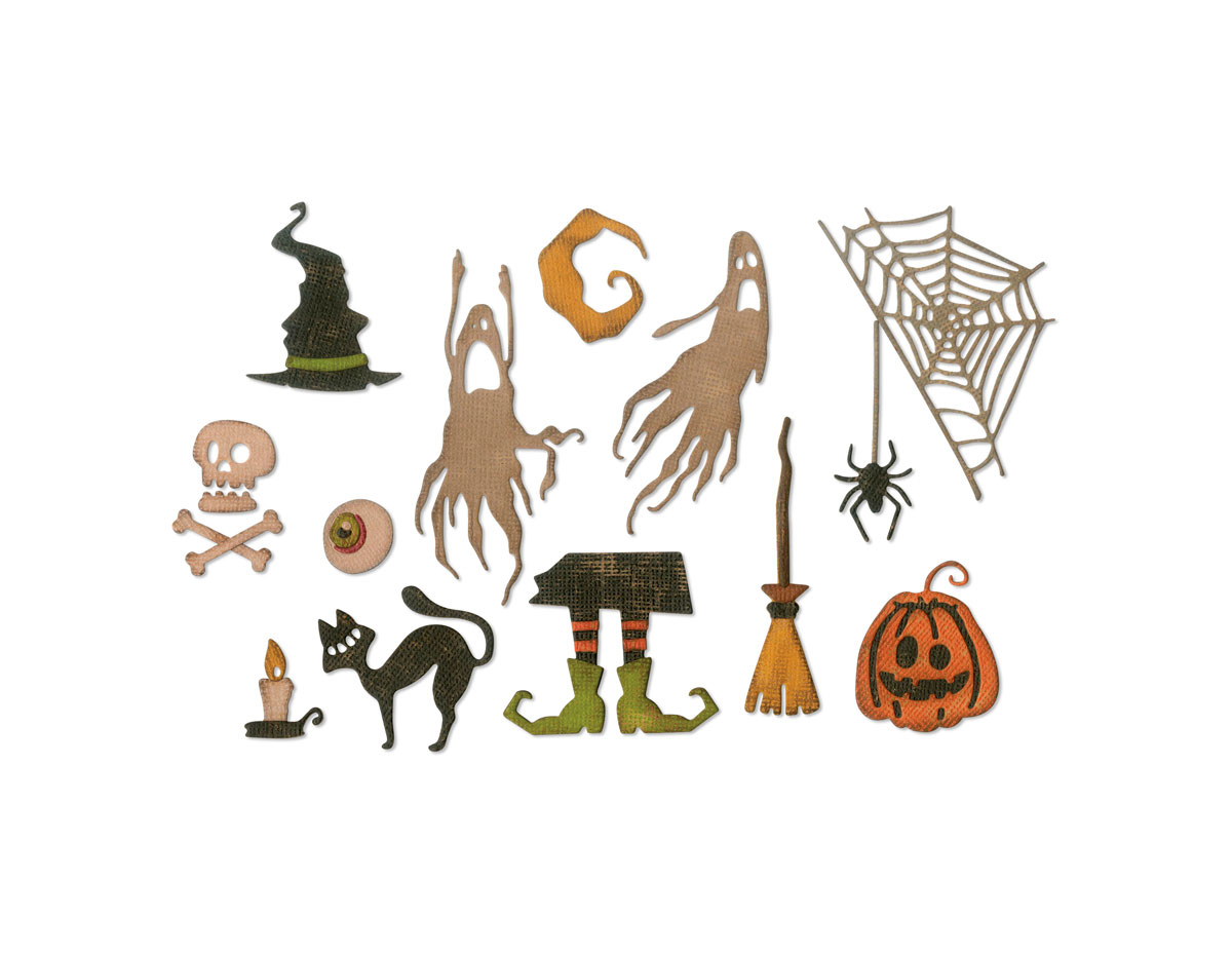 E664209 Set 17 troqueles THINLITS Frightful things by Tim Holtz Sizzix