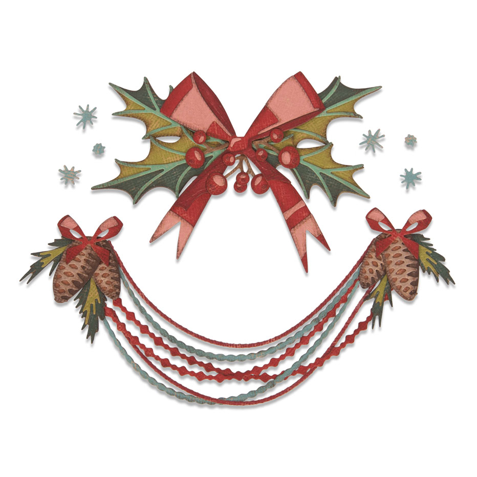 Sizzix 664712 Thinlits-Juego de Troqueles diseño de árbol de Navidad en Capas 8 Unidades Multicolor Talla única 