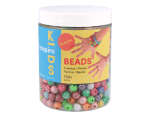 E7413 Perles en plastique rondes multicolore pois argentes 8mm 750u aprox trou 1 5mm Innspiro - Article1