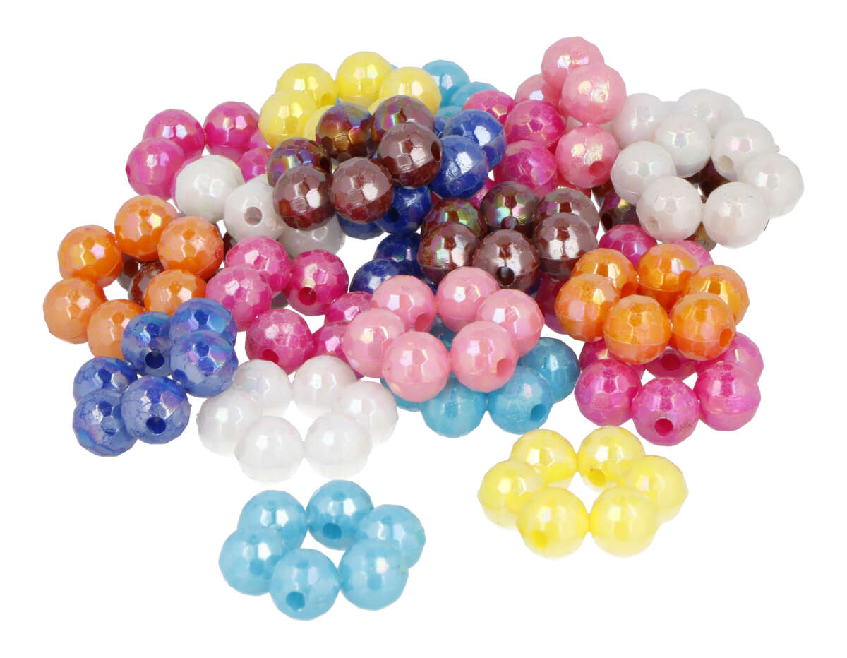 E7487 Perles en plastique anneaux multicolore irise 24x8mm 220u aprox trou 2mm Innspiro