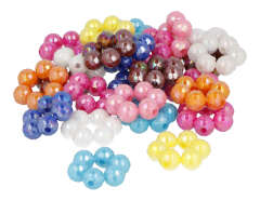 E7487 Perles en plastique anneaux multicolore irise 24x8mm 220u aprox trou 2mm Innspiro - Article