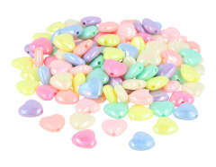 E7641 Perles en plastique en forme de c coeur multicolore opaque 12mm 350u aprox trou 1 5mm Innspiro - Article