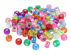 E7645 Perles en plastique cassis multicolore argente 9mm 600u aprox trou 4mm Innspiro - Article