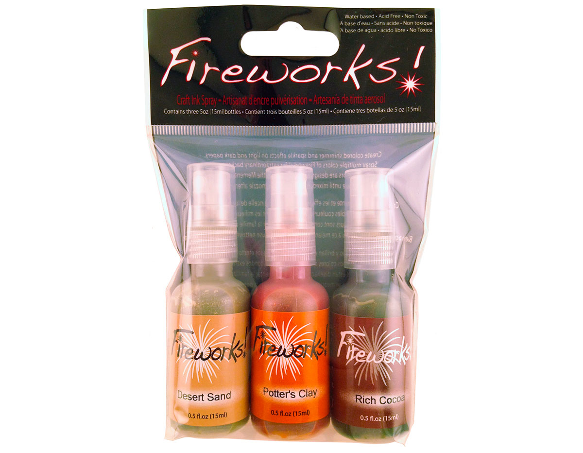 FW-003-005 Set 3 sprays de tinta brillante canones de Arizona Fireworks!