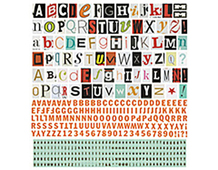 HIP-4103 HIPSTER - 12X12 ALPHABET STICKERS Basic Grey - Article
