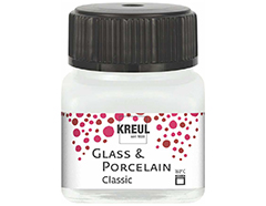 K16200 Pintura vidrio y porcelana GLASS PORCELAIN Classic brillante blanco crema Kreul - Ítem