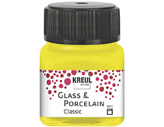 K16201 Pintura vidrio y porcelana GLASS PORCELAIN Classic brillante amarillo canario Kreul - Ítem