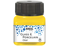K16202 Pintura vidrio y porcelana GLASS PORCELAIN Clear translucida amarillo Kreul - Ítem