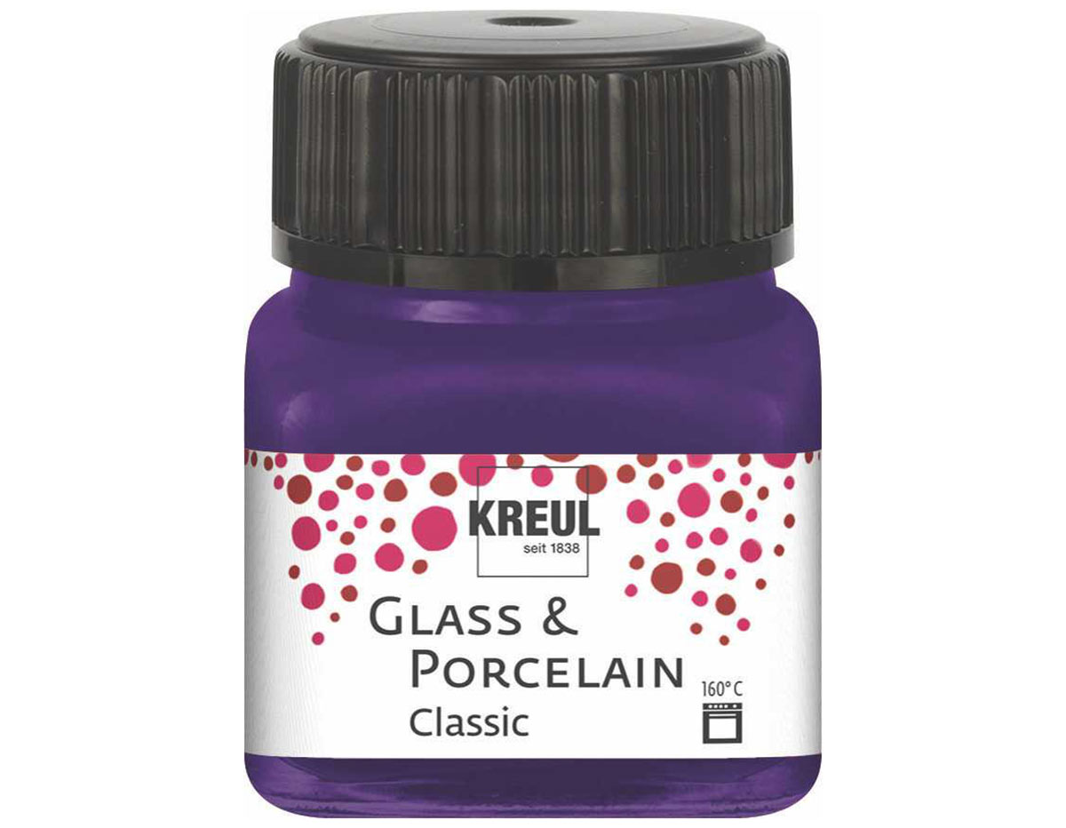 K16212 Pintura vidrio y porcelana GLASS PORCELAIN Classic brillante violeta Kreul