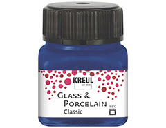 K16213 Peinture verre et porcelain GLASS PORCELAIN Classic Brillant bleu royal C Kreul - Article