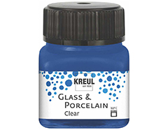 K16217 Pintura vidrio y porcelana GLASS PORCELAIN Clear translucida Azul oscuro Kreul - Ítem