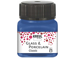 K16218 Pintura vidrio y porcelana GLASS PORCELAIN Classic brillante azul cobalto Kreul - Ítem