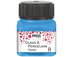 K16219 Peinture verre et porcelain GLASS PORCELAIN Classic Brillant bleu clair C Kreul - Article