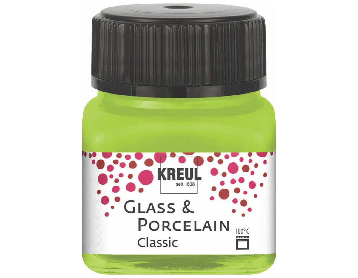 K16221 Pintura vidrio y porcelana GLASS PORCELAIN Classic brillante verde claro Kreul
