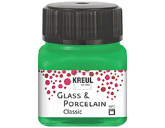 K16223 Pintura vidrio y porcelana GLASS PORCELAIN Classic brillante verde frances Kreul - Ítem