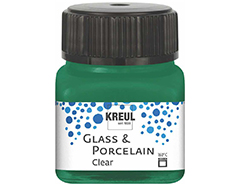 K16224 Pintura vidrio y porcelana GLASS PORCELAIN Clear translucida verde esmeralda Kreul - Ítem