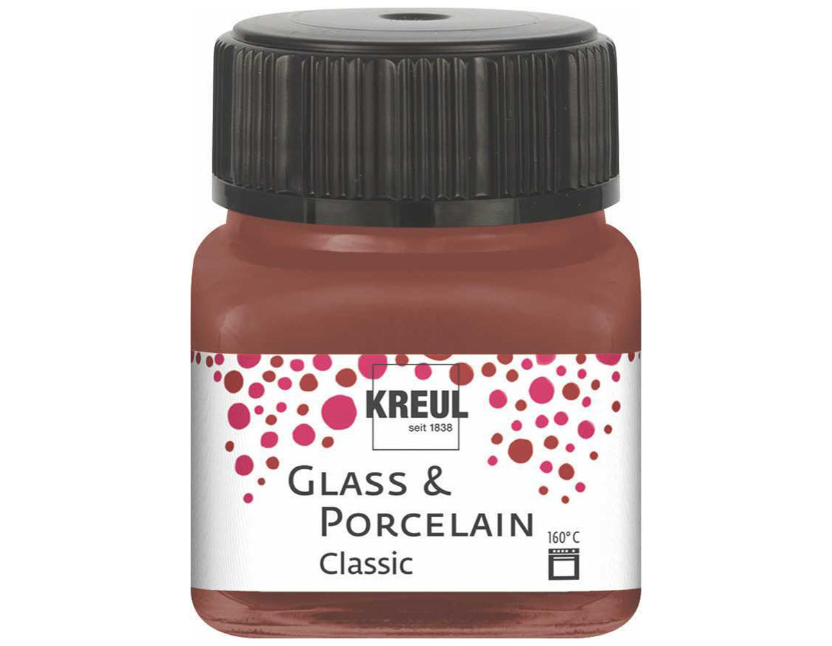 K16229 Pintura vidrio y porcelana GLASS PORCELAIN Classic brillante conac Kreul