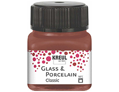 K16229 Pintura vidrio y porcelana GLASS PORCELAIN Classic brillante conac Kreul - Ítem