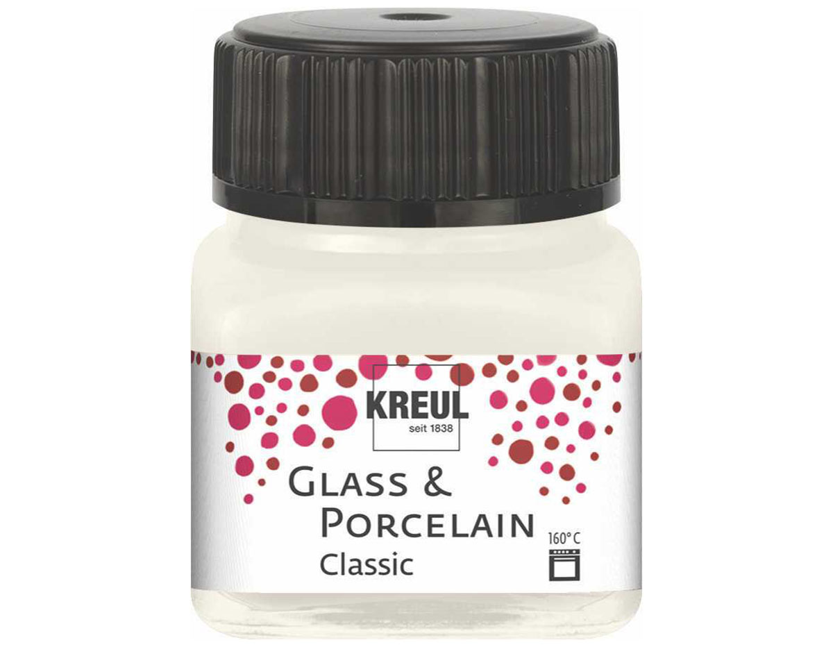 K16230 Pintura vidrio y porcelana GLASS PORCELAIN Classic brillante marfil Kreul