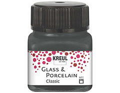 K16231 Peinture verre et porcelain GLASS PORCELAIN Classic Brillant gris C Kreul - Article