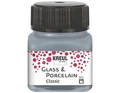 K16246 Peinture verre et porcelain GLASS DESIGN Classic metallique argent C Kreul - Article