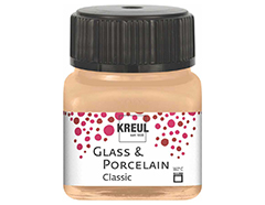 K16249 Pintura vidrio y porcelana GLASS PORCELAIN Classic Metalico Champan 20ml Kreul - Ítem