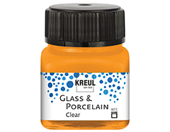K16292 Peinture verre et porcelaine GLASS PORCELAIN Clear translucide Orange 20ml C Kreul - Article