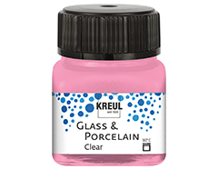 K16294 Peinture verre et porcelaine GLASS PORCELAIN Clear translucide Rose 20ml C Kreul - Article