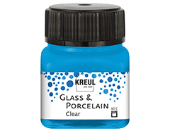 K16296 Pintura vidrio y porcelana GLASS PORCELAIN Clear translucida agua 20ml Kreul - Ítem