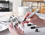 K16481 Rotulador Facil GLASS PORCELAIN Pen Easy punta pincel brillante negro Facil lettering Kreul - Ítem2
