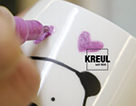 K16504 Feutre verre et porcelain GLASS PORCELAIN Glitter purpurine rouge C Kreul - Article3