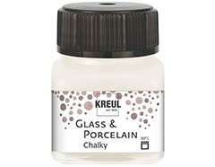 K16631 Pintura vidrio y porcelana GLASS PORCELAIN Chalky mate Blanco algodon 20ml Kreul - Ítem