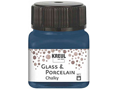 K16637 Peinture verre et porcelaine GLASS PORCELAIN Chalky mate Bleu marine 20ml C Kreul - Article
