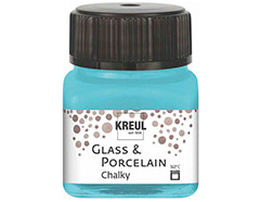 K16638 Peinture verre et porcelaine GLASS PORCELAIN Chalky mate Bleu glace 20ml C Kreul - Article