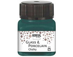 K16639 Peinture verre et porcelaine GLASS PORCELAIN Chalky mate Vert fort 20ml C Kreul - Article