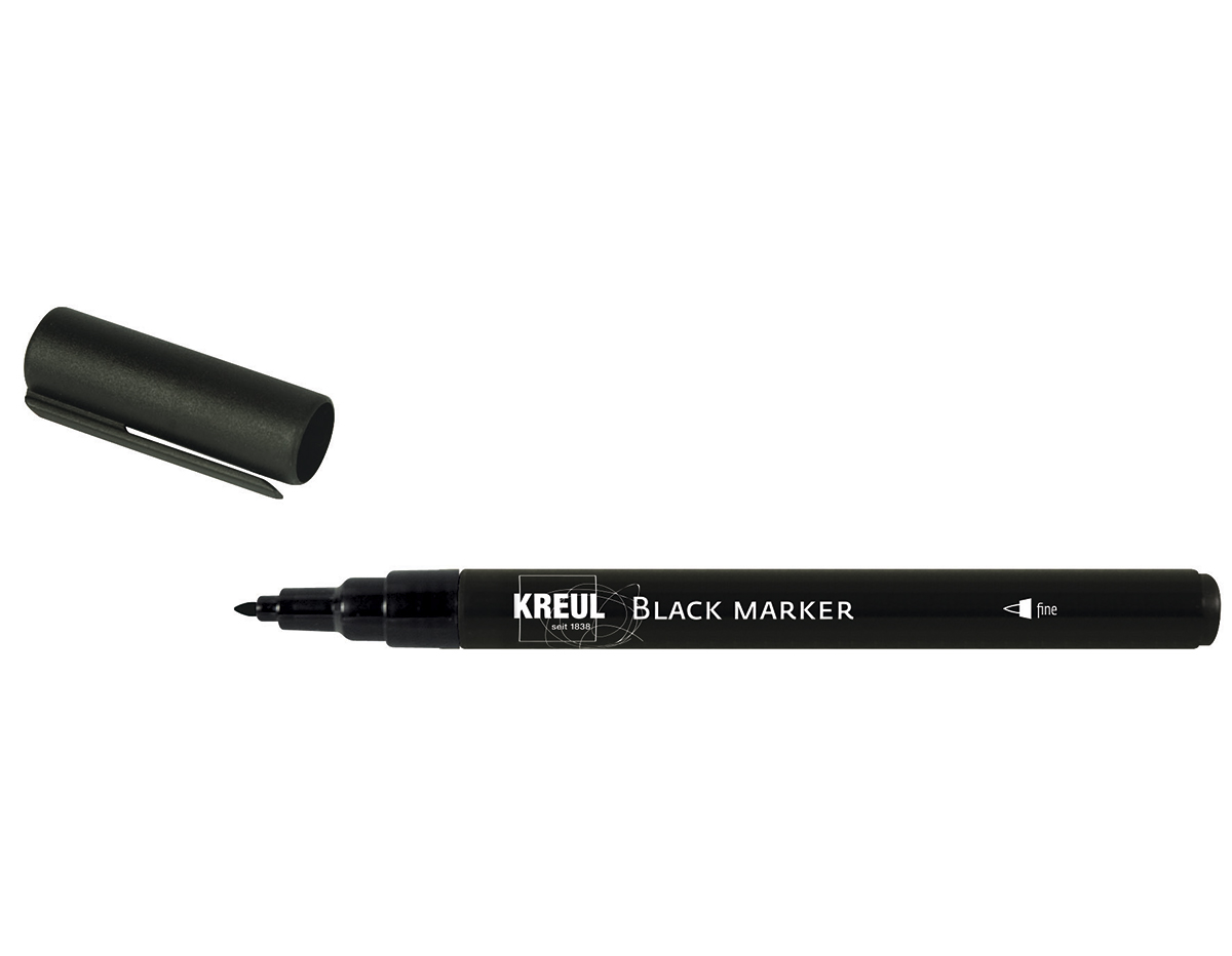 K18171 Rotulador escritura KREUL BLACK MARKER negro fine anchura 0 8mm Kreul