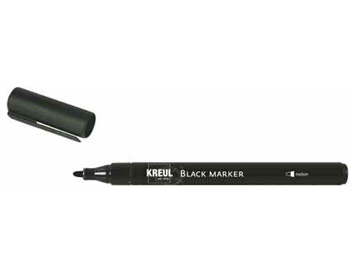 K18172 Feutre ecriture KREUL BLACK MARKER noir medium largeur 1-2mm C Kreul