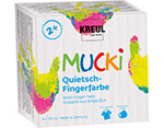 K2317 Set de 4 pots de peinture au doigt MUCKI couleur fluo de 150 ml C Kreul - Article