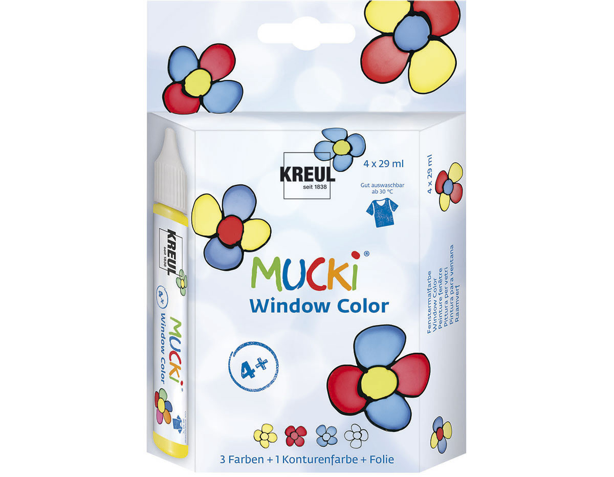 K24450 Set 4 pens pintura para ventana Kreul
