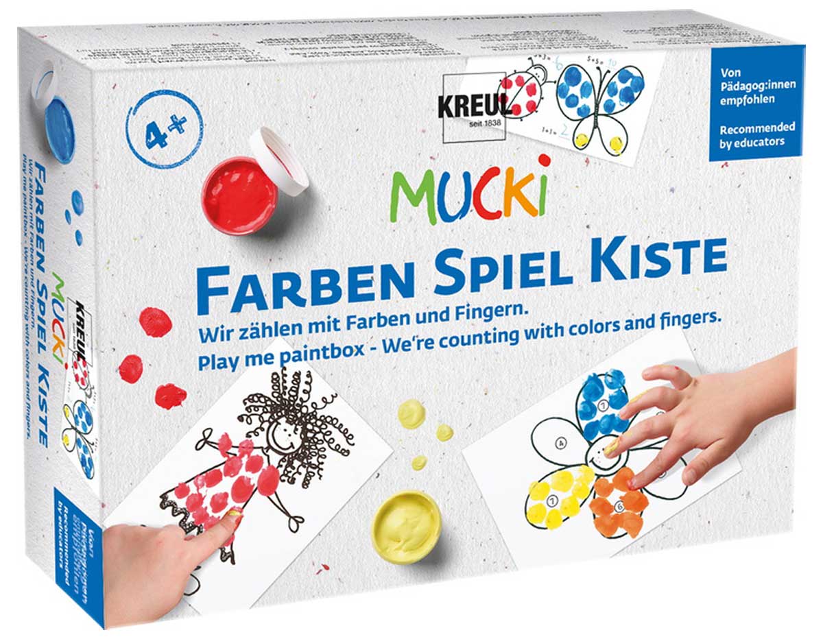 K29103 Kit pintura MUCKI Play me paintbox Estamos contando con colores y dedos 4 Kreul