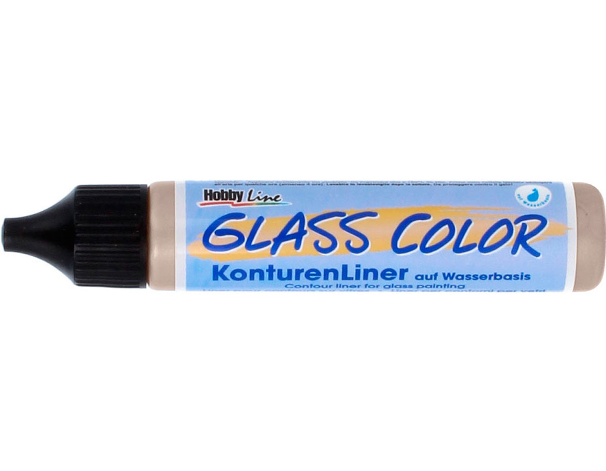 K42452 Pintura vidrio transparente para contornos GLASS COLOR plata Kreul