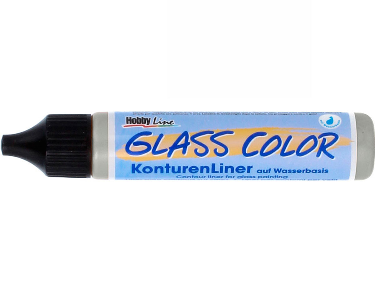 K42455 Peinture verre transparent pour contours GLASS COLOR gris C Kreul