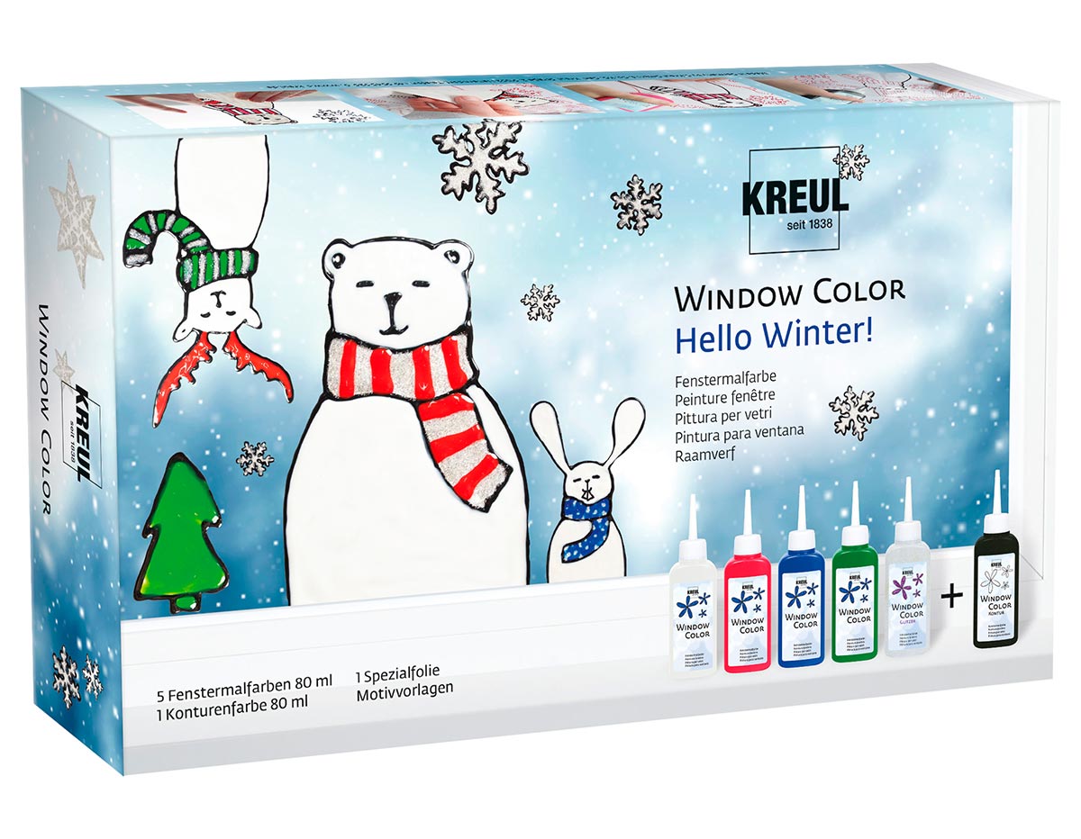 K42853 Kit peinture vitres Set -Bonjour l hiver- C Kreul