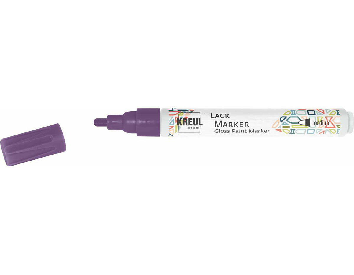 K47016 Rotulador tinta brillante LACK MARKER tinta punta media violeta Kreul