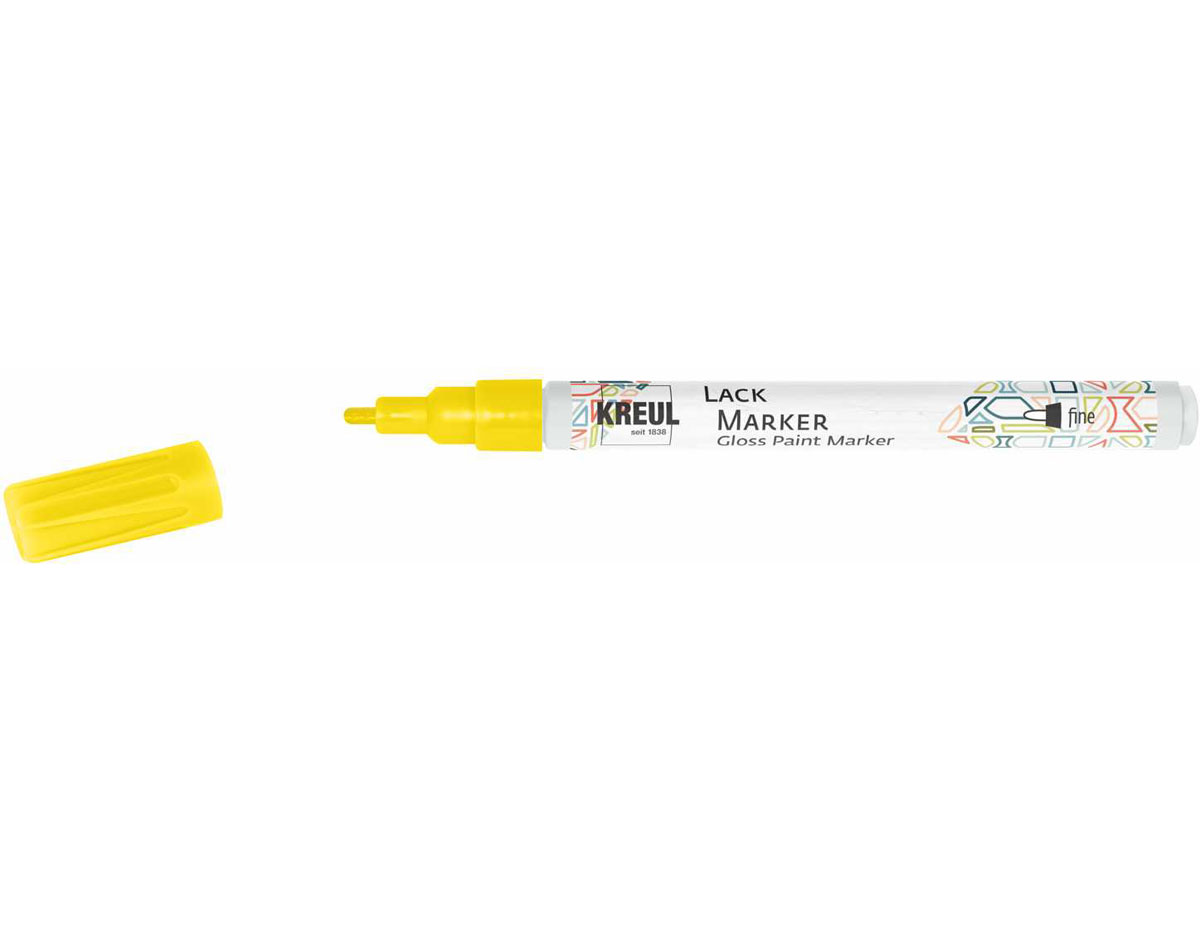 K47215 Rotulador tinta brillante LACK MARKER tinta punta fina amarillo Kreul