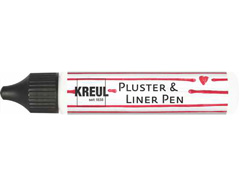 K49801 Pintura PUFFY pen y contornos PLUSTER LINER PEN efecto 3D blanco 29ml Kreul - Ítem