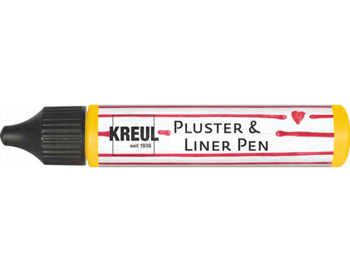 K49803 Pintura PUFFY pen y contornos PLUSTER LINER PEN efecto 3D amarillo sol 29ml Kreul