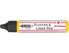K49803 Pintura PUFFY pen y contornos PLUSTER LINER PEN efecto 3D amarillo sol 29ml Kreul - Ítem