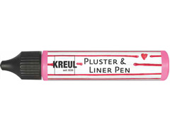 K49806 Pintura PUFFY pen y contornos PLUSTER LINER PEN efecto 3D rosa 29ml Kreul - Ítem
